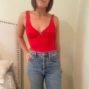 Zara red top size small